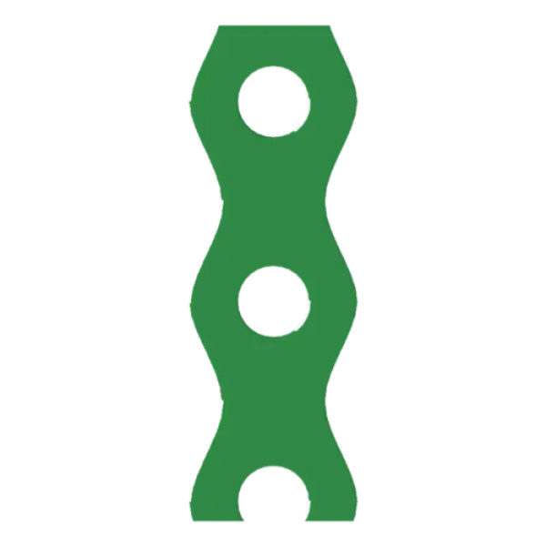 Bandă perforată TM 11, 12 mm, grosime 0,7 mm, lungime 3 m, verde, art. 43411