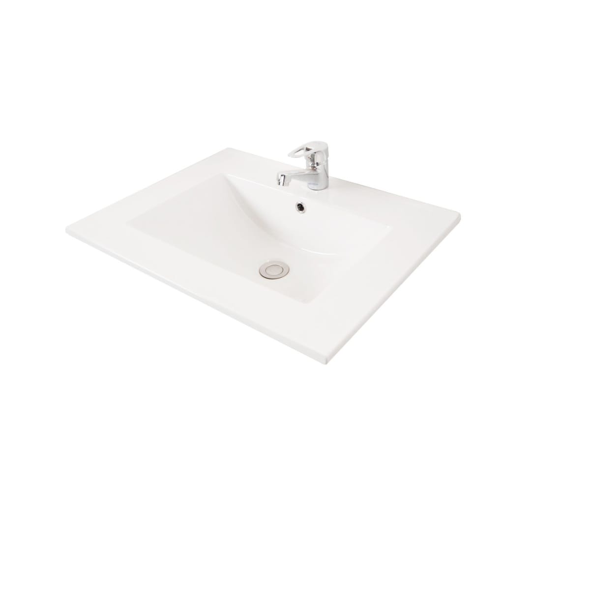 Mobilier baie Kit și lavoar, Seria 067, 60 cm, alb, BadenMob - imagine 4