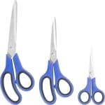 Set 3 foarfece birou HT6156 – 140 / 215 / 245 mm – tăiere precisă, uz zilnic