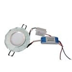 Spot LED încastrabil 3W–5W, sticlă decorativă, 300–500 lm, alb cald / alb neutru / RGB, cu driver inclus