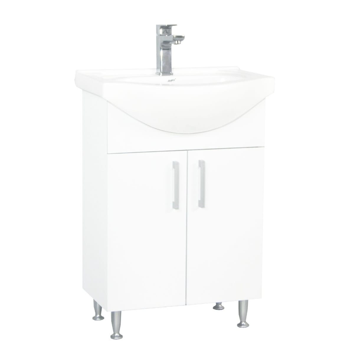 Mobilier baie, baza si lavoar, 50 cm, alb, seria 005, BadenMob - imagine 4