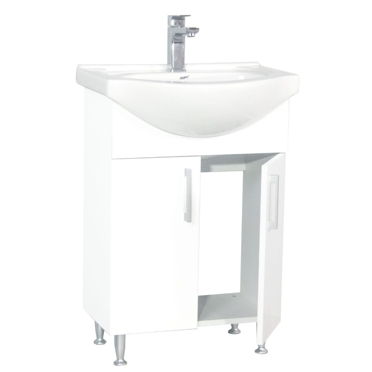 Mobilier baie, baza si lavoar, 50 cm, alb, seria 005, BadenMob - imagine 3