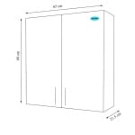 Dulap baie Verona Kit, 65 x 68 cm, Alb, BadenMob - imagine 4