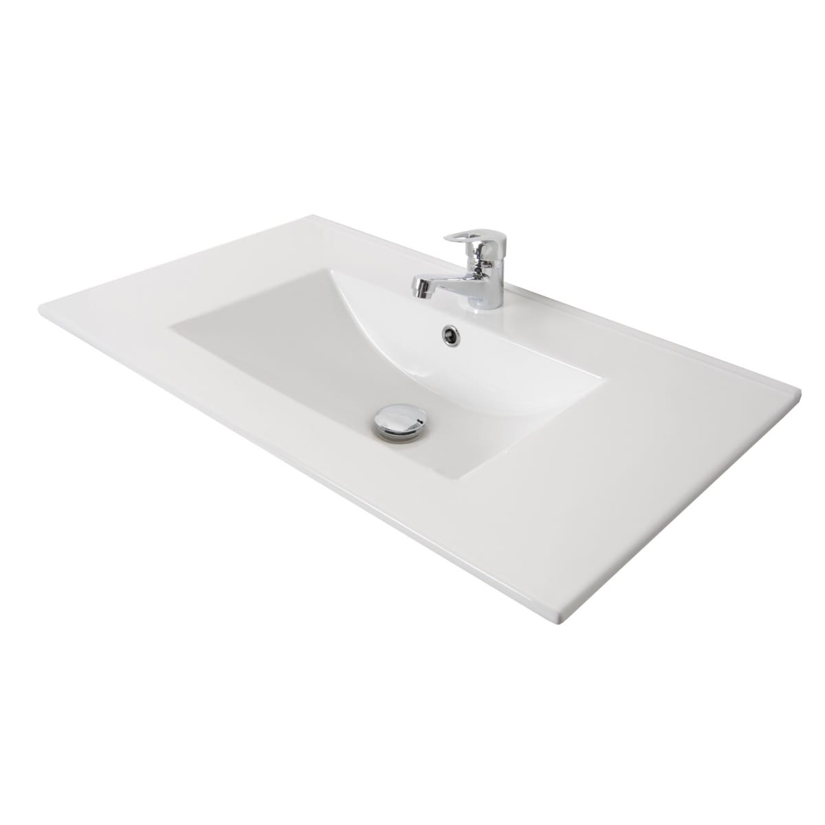 Mobilier baie kit si lavoar, Seria 086, 50 cm, Alb, BadenMob - imagine 4