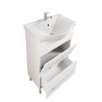 Mobilier baie kit si lavoar, Seria 187, 55 cm, Alb, BadenMob - imagine 5
