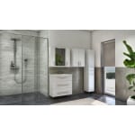 Mobilier baie kit si lavoar, Seria 187, 55 cm, Alb, BadenMob - imagine 3
