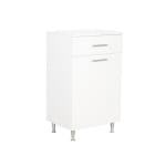 Mini coloana cu cos rufe, Badenmob, 50 x 85 x 37 cm, alb vopsit ultralucios - imagine 2