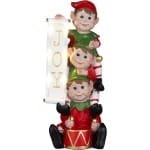 Decorațiune de Crăciun MagicHome, elfi de Crăciun, LED, 12,5x13,3x30,5 cm