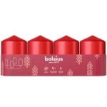 Set lumânări Bolsius Pillar Advent, roșii, 60×40 mm, 4 bucăți – ceară vegană, calitate premium