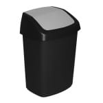 Cos gunoi 25 L, Curver® SWING BIN,  27,8x34,6x51,1 cm, negru/gri