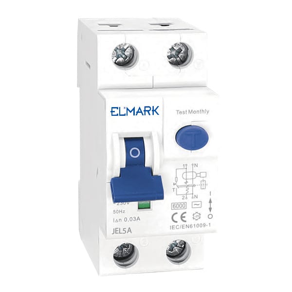 Întrerupător Electromagnetic (RCBO) Elmark JEL5A 2P 40A/30mA 6kA
