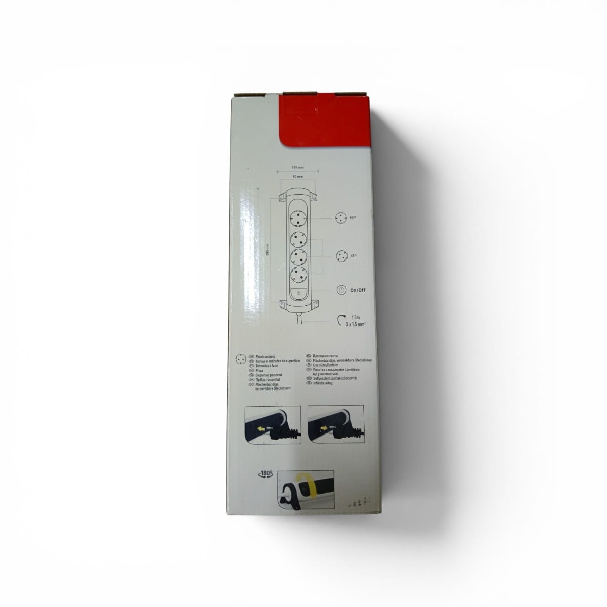 Prelungitor Rotativ Legrand 4 Prize 1.5m cu Comutator, 16A – 694529 - imagine 2