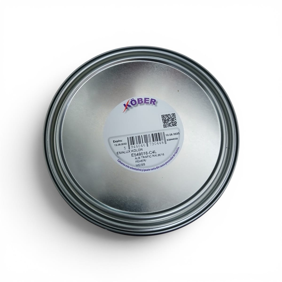 Vopsea alchidica pentru lemn / metal, 4 L, alb trafic, interior / exterior, Emalux, Kober - imagine 2
