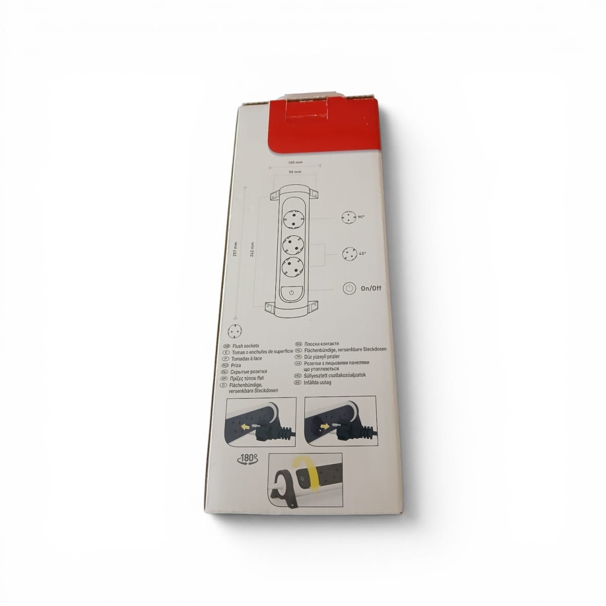 Bloc Multipriză Legrand 3 Prize Rotativ cu Întrerupător, 16A 3680W - imagine 2