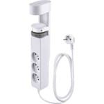 Prelungitor 1.4m 6 in1 3 prize ,2x USB-A, 1x USB-C, cu clemă de birou Strend Pro