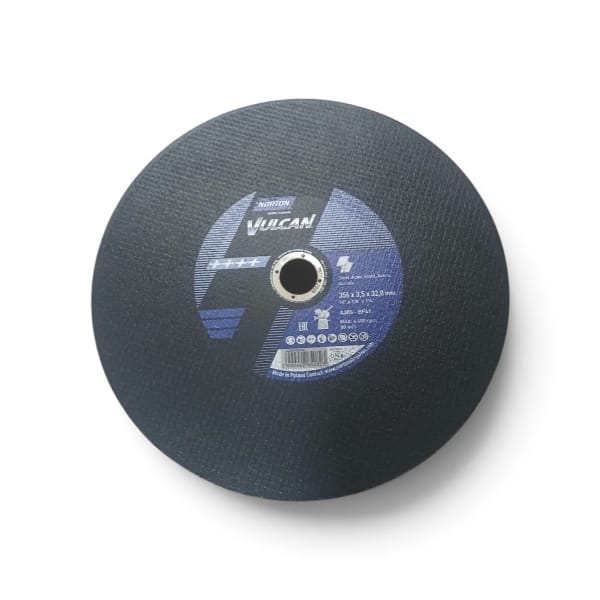 Disc de tăiere NORTON Vulcan A 350 x 3,5 x 32 mm, A30S-BF41, pentru metal și oțel inoxidabil