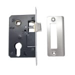Broască revers pentru uși din lemn, 50 x 40 mm, încastrată, cu plăcuță frontală