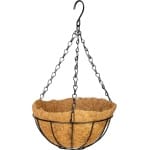 Suport Strend Pro, suport pentru ghiveci, oțel/nucă de cocos, suspendat, cu lanț și cârlig, 20 cm