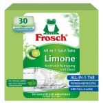 Tablete Frosch EKO, All in 1, pentru mașina de spălat vase, lămâie, 30 de tablete, ALL in 1