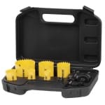 Set coroane de găurit Strend Pro BHS 6689, Bi-metal, 9 piese, 19–57 mm, professional — imagine ilustrativă