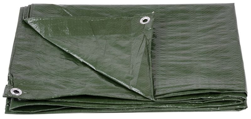 Prelata Light 3 x 4 m, 65 g/m2, verde, cu ochiuri Prelata Light 3 x 4 m, 65 g/m2, verde, cu ochiuri — imagine ilustrativă