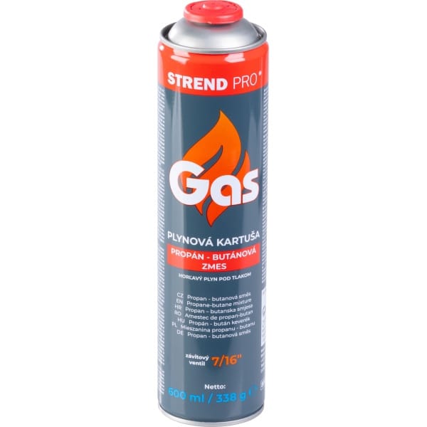 Doza gaz Propan-Butan Strend Pro, 600 ml, 338 g, filet 7/16"