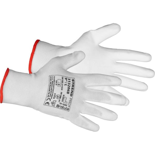Mănuși de grădină Strend Pro Brotula White, mărimea 9/L, albe