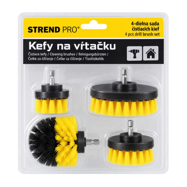 Set perii de curățare pentru bormașină Strend Pro, 4 piese