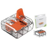 Set 8 conectori WAGO 221-613 cu pârghie, 3 fire, 0,5–6 mm²
