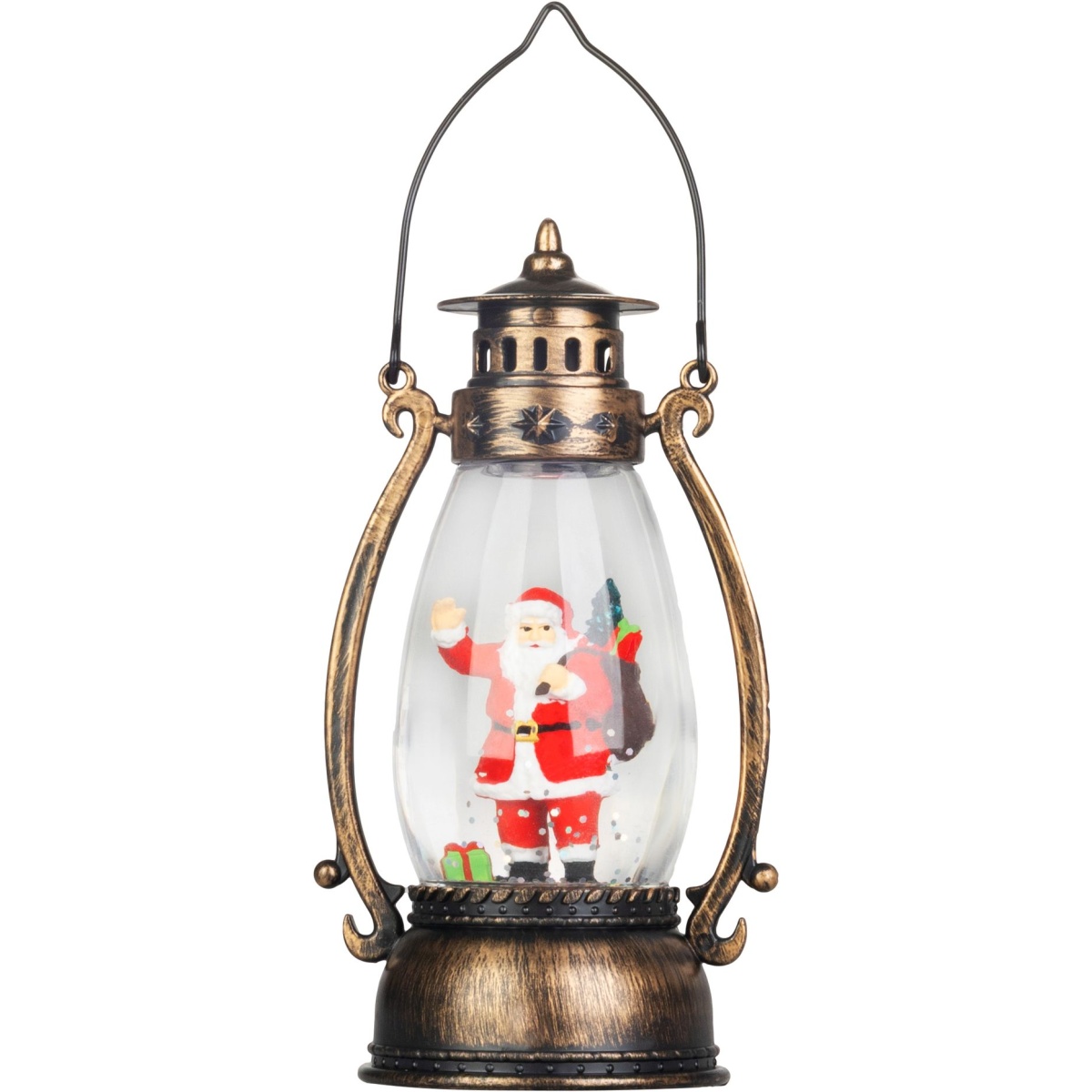 Felinar decorativ MagicHome Crăciun Moș Crăciun, 8 x 6,5 x 14 cm — imagine ilustrativă