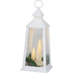 Felinar MagicHome Crăciun alb 14 x 14 x 35 cm, 3x LED galbene — imagine ilustrativă