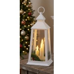 Felinar MagicHome Crăciun alb 14 x 14 x 35 cm, 3x LED galbene — imagine ilustrativă