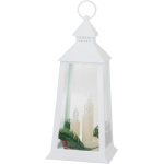 Felinar MagicHome Crăciun alb 14 x 14 x 35 cm, 3x LED galbene — imagine ilustrativă