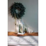 Felinar MagicHome Crăciun alb 14 x 14 x 35 cm, 3x LED galbene — imagine ilustrativă