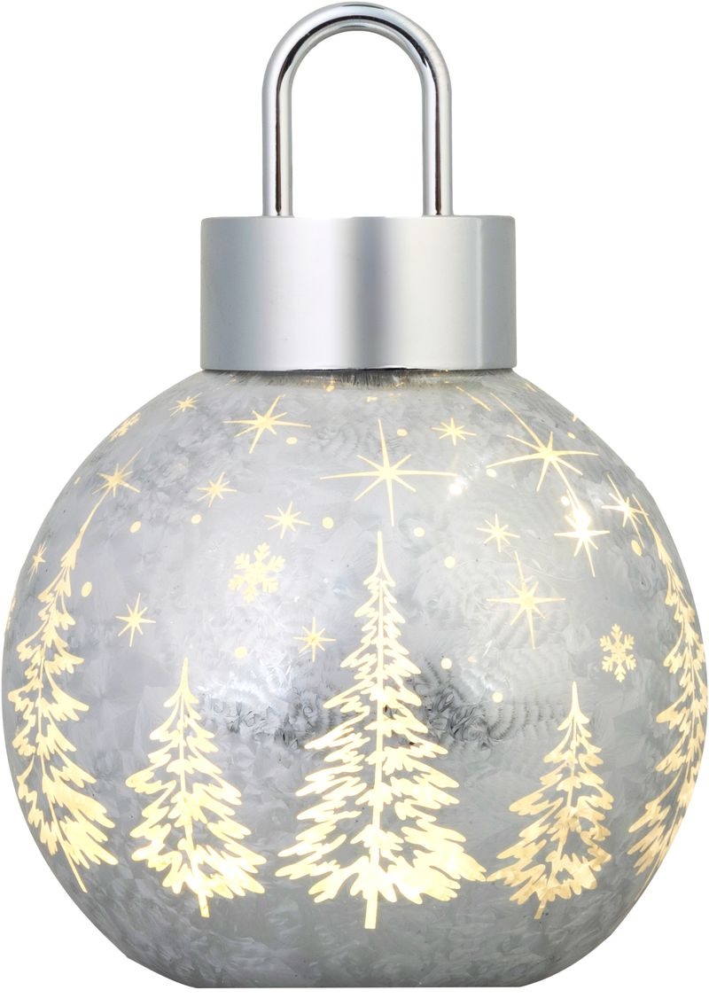 Glob de Crăciun MagicHome din sticlă, 10 LED, 12 x 12 x 18 cm Glob de Crăciun MagicHome din sticlă, 10 LED, 12 x 12 x 18 cm — imagine ilustrativă