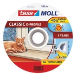 Bandă de etanșare Tesa tesamoll profil D 9 mm, 100 m, alb — imagine ilustrativă