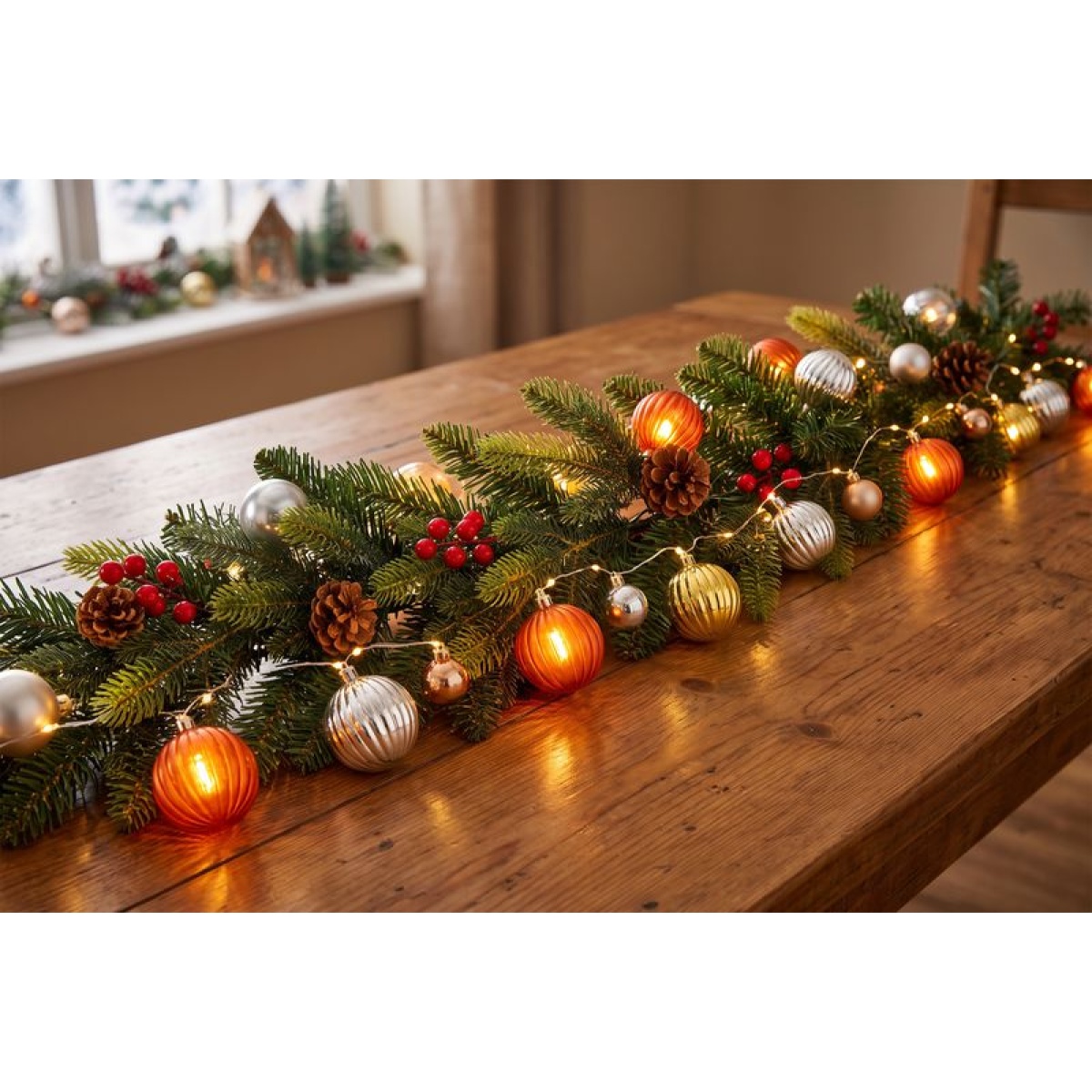 Instalație Crăciun MagicHome Ball, 20 LED, 1,9 m — imagine ilustrativă