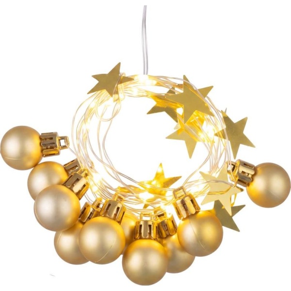 Instalație de Crăciun MagicHome Ball, 20 LED, 1,9 m, alb cald — imagine ilustrativă