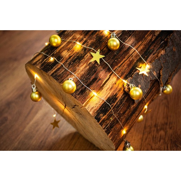 Instalație de Crăciun MagicHome Ball, 20 LED, 1,9 m, alb cald — imagine ilustrativă