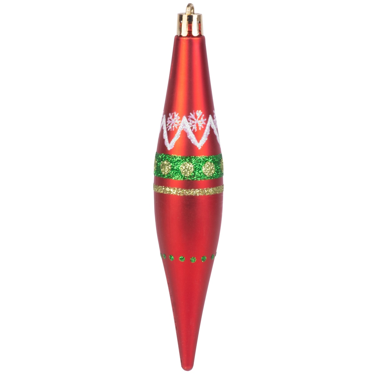 Ornamente pentru brad MagicHome, 3x15 cm, roșu-verde, 4 buc. — imagine ilustrativă