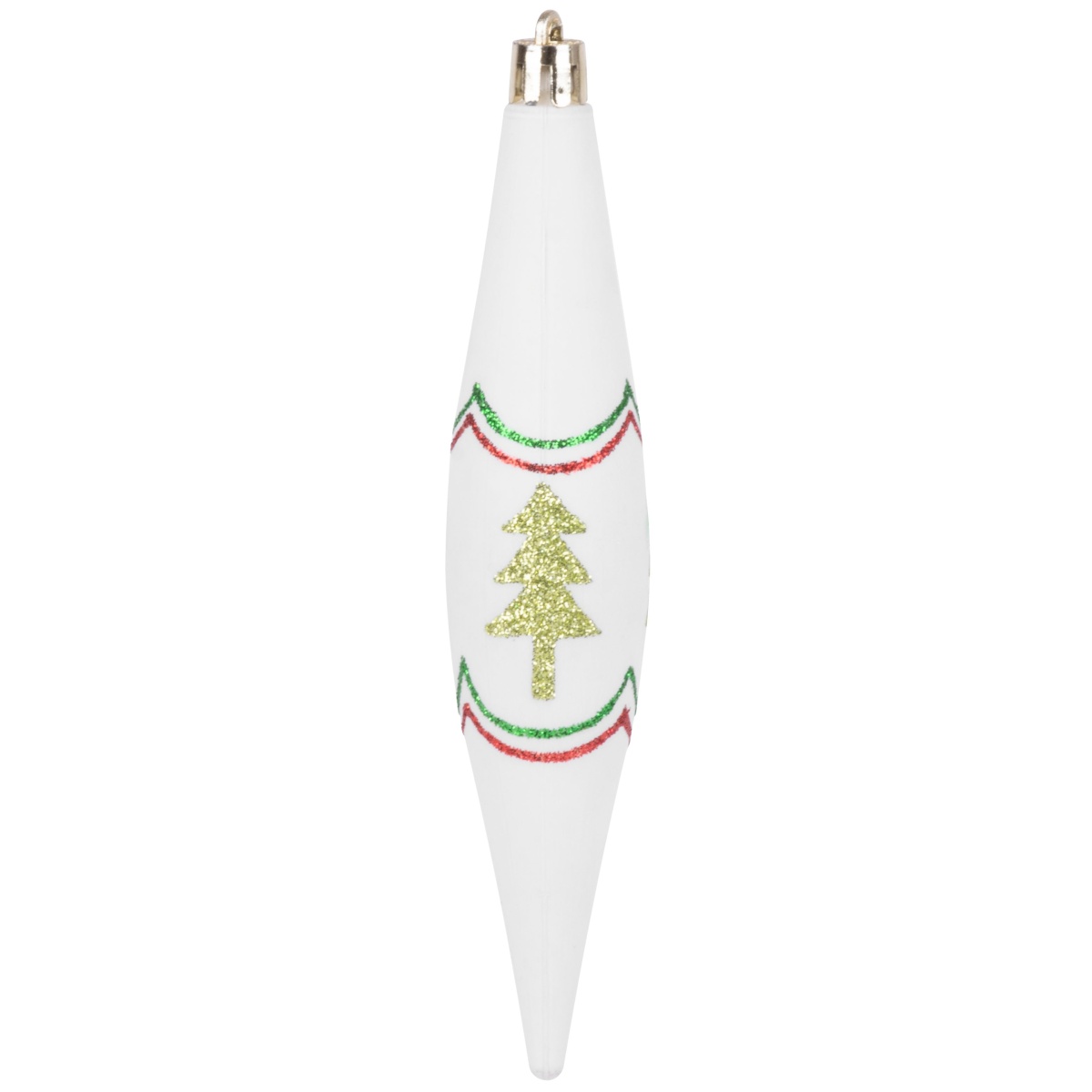 Ornamente pentru brad MagicHome, 3x15 cm, roșu-verde, 4 buc. — imagine ilustrativă