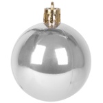 Globuri Crăciun MagicHome, 5 cm, 8 buc, alb‑argintiu‑bronz — imagine ilustrativă
