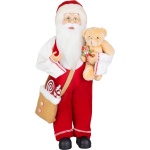 Decorație MagicHome Vianoce Santa, textil, 16 x 26 x 45 cm — imagine ilustrativă