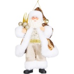 Decorație MagicHome Vianoce Santa, textil, auriu, 6 x 11 x 18 cm — imagine ilustrativă