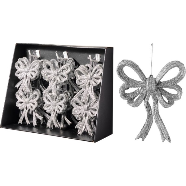 Fundă decorativă argintie 13 cm — imagine ilustrativă