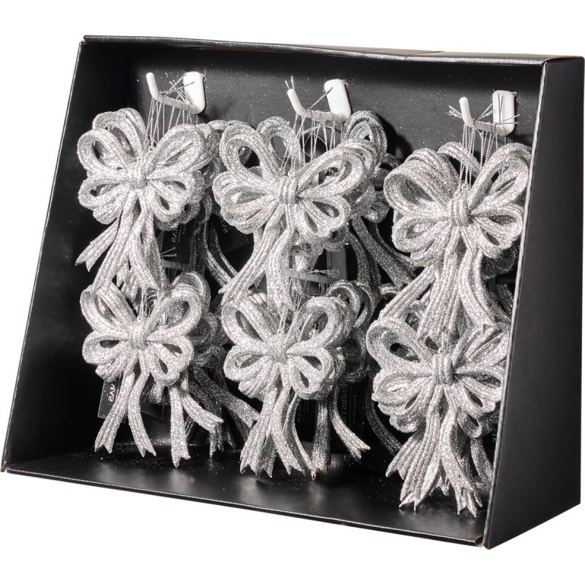 Fundă decorativă argintie 13 cm — imagine ilustrativă