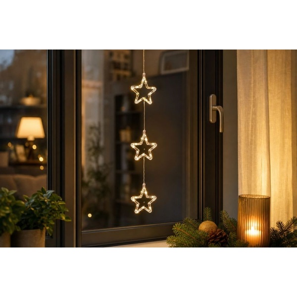 Decorație luminoasă Crăciun MagicHome stelute, 44 LED, 55,5 cm — imagine ilustrativă