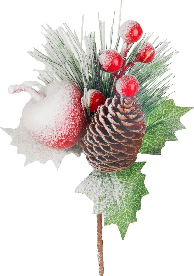 Vetviță decorativă MagicHome Crăciun înzăpezită, 17 cm Vetviță decorativă MagicHome Crăciun înzăpezită, 17 cm — imagine ilustrativă