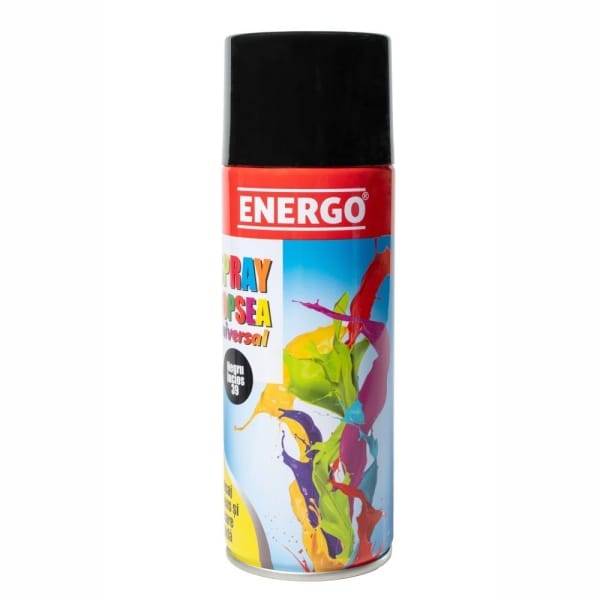 Spray vopsea universal negru lucios 39 450 ml Energo — imagine ilustrativă