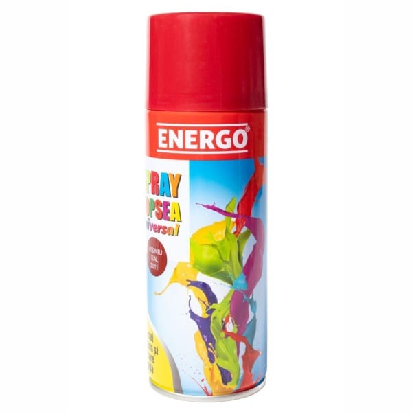 Spray vopsea universal visiniu RAL 3011 450 ml ENERGO — imagine ilustrativă